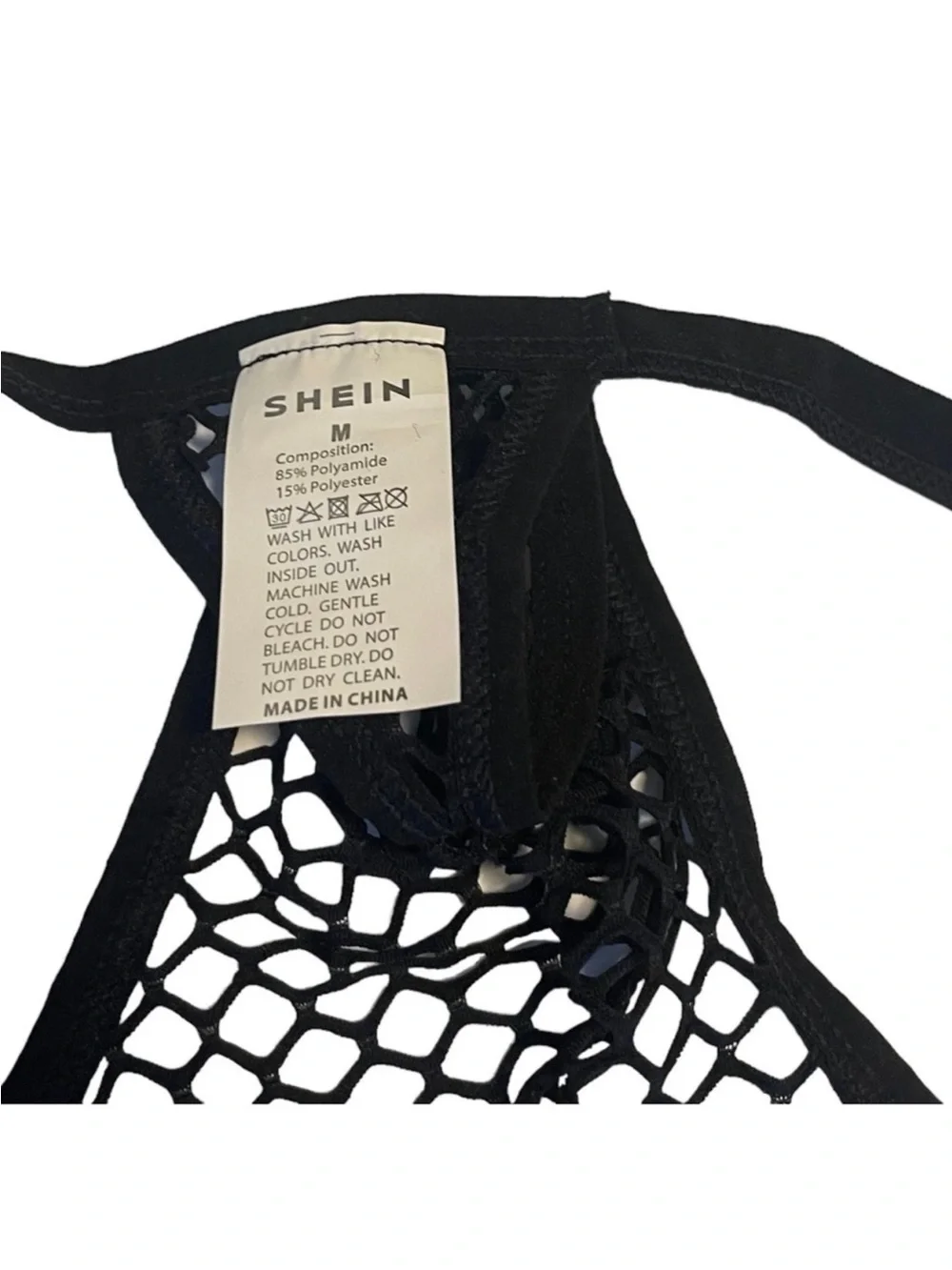 Mens Thong G-String Mesh See Through Black Underwear Medium Sexy Gogo Exposed